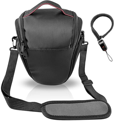 JNWYH 1 custodia nera per fotocamera piccola reflex 21 x 18 x 11 cm, custodia impermeabile in nylon, adatta per fotocamere SLR