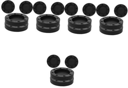 DIYEAH 5 Ensembles Tapis Protecteur Patins Anti-Vibrations pour Lave-Linge Haut À Linge Bas Coussin Rehausseur pour Machine À Laver Patins De Lave-Pieds Colle Douce TPE Noir 4 Pièces * 5