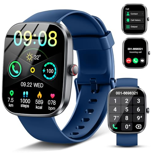 Soudorv Reloj Inteligente Hombre Mujer, 1.91 Smartwatch con Llamadas Bluetooth,110+ Deportes Smart Watch con Podómetro/Pulsómetro/Monitor de Sueño, Impermeable IP68 Pulsera Actividad para Android iOS
