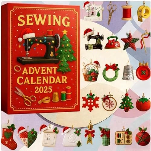 Näh-Adventskalender 2025 – Nähzubehör Weihnachts-Countdown-Kalender Für Christbaumschmuck, 24 Tage Kreative Überraschungen Für Bastler Und Nähbegeisterte