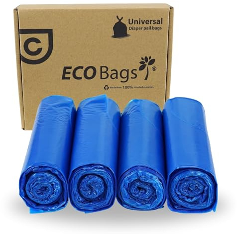 Diaper Champ ECO Bags 40L Müllbeutel für Windeleimer 40 Stück | Passend für Classic Regular & ONE Standard, aus 100% recyceltem Kunststoff, geruchsarm