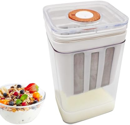 Passoire à mailles réutilisable – Panier à filtre fin, capacité de 1100 ml, passoire à yaourt, fromage, thé, café, jus, égouttoir de cuisine polyvalent, filtre à déchets de sauce au miel et au riz | P