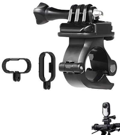 Lokyoyo Soporte de bicicleta dedicado para cámara Insta 360 GO 3S/3, con marco adaptador, no necesita accesorios adicionales, giratorio 360° y antideslizante (para GO3S/3)