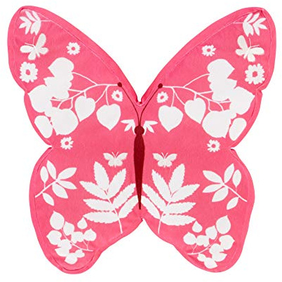 Catherine Lansfield Kids Butterfly Shaped Cushion Pink