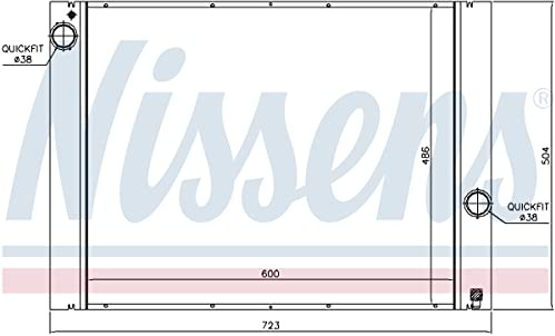 NISSENS 60848 Kühler Motorkühlung Kühler Wasserkühler Motorkühler für BMW 5 Limousine (E60) 17117519212 376719141