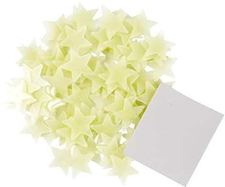 200 Stück Gelbe Leuchtsterne - Selbstklebende Fluoreszierende Sterne Aufkleber für Wand und Decke, Leuchten im Dunkeln, Perfekt für Kinderzimmer und Schlafzimmer Dekoration