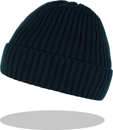 Rollmütze Kurz Herren Mütze in Schwarz One Size Polyacryl