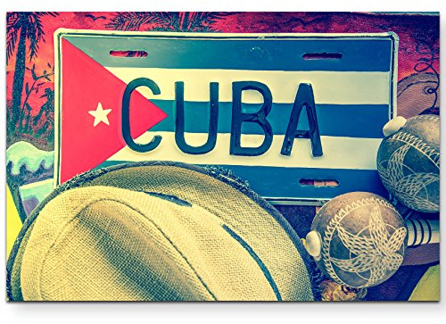 Paul Sinus Art Leinwandbilder | Bilder Leinwand 120x80cm Cuba – Havanna