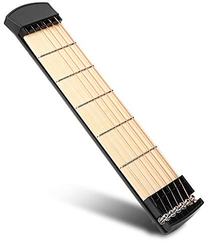 Pocket Gitarre, 6 Fret Saiten Taschen Gitarre Praxis Tool Gadget Guitar Trainer für Anfänger