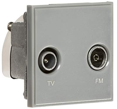 Diplexed TV/FM DAB Outlet Module 50 x 50mm - Grey
