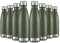 HASLE OUTFITTERS 17oz Stainless Steel Water Bottles Bulk, Vacuum Insulated Double Walled Powder Coated Reusable Metal Sports Water Bottles Keep Drinks Hot and Cold, ArmyGreen, 8Packs