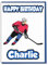 AK Giftshop Geburtstagskarte, Motiv: Eishockey, personalisierbar