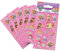 Paper Projects Paw Patrol rosa Partytütenaufkleber (6 Bögen), offizielles Lizenzprodukt, perfekt als Partytüte oder Strumpffüller, 12,5 cm x 7,5 cm