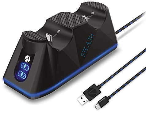 Stealth SP-C100 V Doppelladestation mit Play & Ladekabel für PS5
