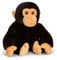 tachi Stofftier Schimpanse Schwarz, Sitzender Plüschtier AFFE 18 cm, Kindersicheres Kuscheltier Äffchen