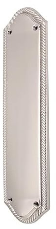 Infinity Decor Heavy Duty Georgian Half Round Solid Brass Shaped Door Push 298x74mm Plate 5 mm Thickness in Brass/Chrome/Satin (Polished Chrome)