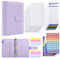 KONVINIT Budget Binder A6 Budget Planner,Budget Organizer,Budgetplaner mit Geldumschläge,Budgetbogen,Etiketten,Kalender für Budgetierung,Sparbuch mit Folien,Umschlagmethode Sparen