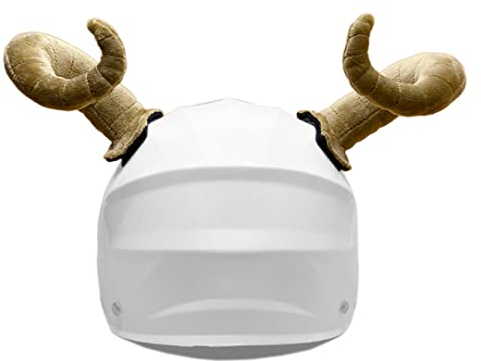 Gebogene Helm-Hörner Helm Ohren Abdeckungen für Motorrad Fahrrad Ski Helme Helm Dekorationen für Snowboard Radfahren Braun