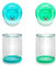 melii Lot de 2 gobelets en plastique réutilisables à double paroi Motif ours Bleu et menthe