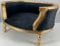 Casa Padrino Barock Hundebett & Katzenbett Schwarz/Gold - Handgefertigtes Hunde & Katzen Sofa im Barockstil - Barock Hunde & Katzen Möbel - Barock Tiermöbel