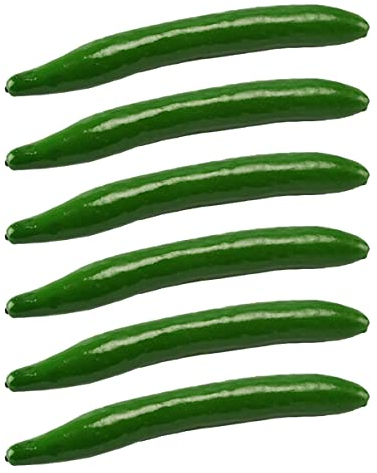 Toyvian Plastik Gurken Fake Cucumber Vegetable 6 Stücke Künstliche Gurke Gef?lschte Lebensechte Gurke Künstliche Gurke Simulation Simulated Vegetable Fake Cucumber