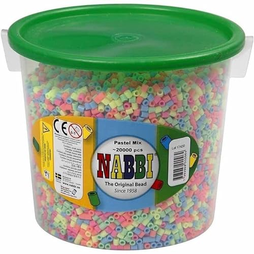 PAINT IT EASY NEU Bügelperlen 5x5 mm, 20000 sort., Pastellfarben