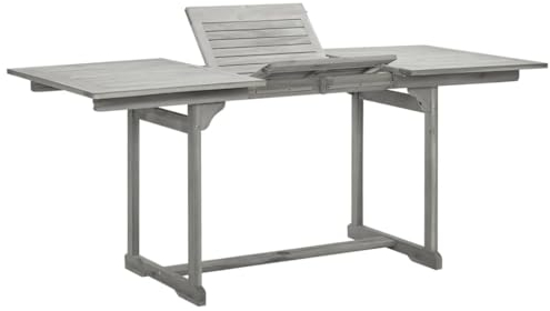 vidaXL Garten-Esstisch (120-170)x80x75 cm Massivholz Akazie