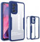 WBWONE Funda para OPPO A74 5G / OPPO A54 5G con Protector de Pantalla Incorporado, Antigolpes Transparente PC Carcasa Bumper Silicona TPU Protección Case. Azul