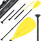 KESSER® Paddle - 3-teilig für Kayak SUP Stand-Up Paddling Board Stechpaddel, Verstellbar Teleskop 165cm-215cm Aluminum für Stand Up Paddel Kajakfahren Surfboard Boot Anti-Rutsch Stecksystem, Gelb
