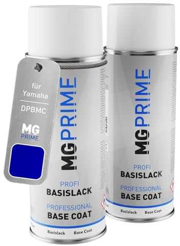 MG PRIME Motorradlack Sprühdosen für Yamaha DPBMC Deep Purple Blue Mica Grundlack Basislack Spraydose 400ml