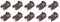 QUARKZMAN 3V CR-2032 Plastique Boîtier Monnaie Cellule Bouton Batterie Support x 10pcs Étui Rangement Boîtes Housse Prise Container, [Noir]