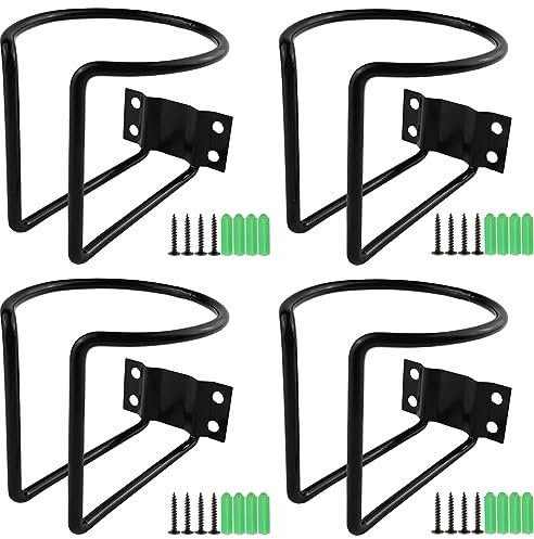 TIHOOD 4PCS Boat Ring Cup Holder Stainless Steel, Wall Mounted Cup Drink Holders for Boat, Universal Cup Holders for Marine, Yacht, Truck, RV, Trailer, Installs on Walls and Rails