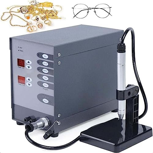 DPDZSW Saldatore a Punti per Gioielli 100W, Saldatrice a Punti Automatica, Controllo Numerico Computerizzato, Saldatore Ad Arco di Argon a Impulsi, per Restauro di Gioielli 50A-600A
