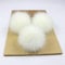 SYSUII 10 Stück 8cm Kunstfell Pompon Fellbommel Pompon Bommel für Mützen Beanies Fellbommel Fellpompon Künstlicher Haarball für Tasche Anhängern Schlüsselanhänger Dekoration Bekleidung Zubehör -Weiß