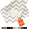 Weewam Tapis Fond de Tiroir Cuisine EVA, 30 cm x 600 cm, Rouleau Protection Tiroirs, Tapis de Tiroir Antidérapant Adhésif, Protection Tiroir Cuisine, Etagère, Armoire, Placard - Chevron Gris-Blanc