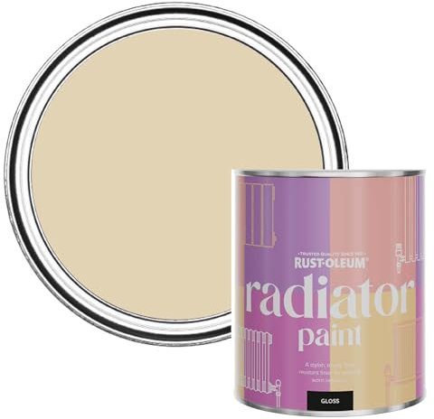 Rust-Oleum Peinture Beige Résistante à la chaleur pour Radiateur, Finition Brillante - Sandhaven 750ml