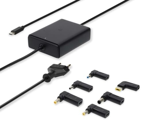 Notebook Adapter - GaN - 65 W - 5/9 / 12/15 / 20 V DC - 2.4/3.0/3.25 A - Benutzt für: Notebook/Smartphone/Tablet - Euro/Typ-C (CEE 7/16)