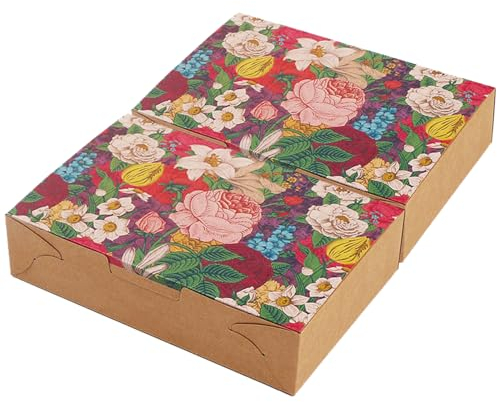 Allbusky 20PCS Paper Treat Gift Boxes, Pastry Cookie Biscuit Cake Boxes, Paper Takeaway Food Boxes, Homemade Baking Goods Muffin Chocolate Brownies Gifting Boxes