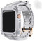 Fullmosa Compatible with Apple Watch Straps 45mm with Bumper Case for Men Women, TPU Rugged iWatch Strap with Screen Protector for Apple Watch Series 9/8/7, 44mm/45mm, White