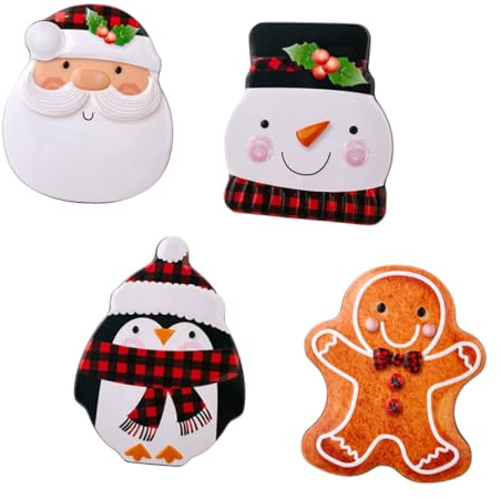 Ciieeo 4pcs Box Christmas Tin Box Cookie Boxes Biscuits Christmas Chocolates Boxes Gingerbread Man Christmas Cookie Tins Candy Jar Chocolates for Gifting Sugar Case Tinplate
