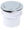 Eawfgtuw Toilet Flush Buttons Replacement, Dual Flush Air Round Push Button Cistern Toilet Pneumatic, Chrome Concealed Toilet Cistern Flush Part(Silver)