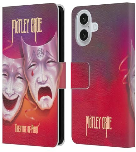 Head Case Designs Offizielle Motley Crue Theater of Pain Alben Leder-Wallet-Hülle Kompatibel mit Apple iPhone 16