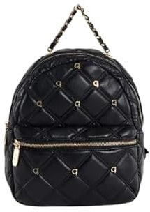 GAUDI' Damen Rucksack gesteppt mit Logo V4AI11831, Schwarz , 22 x 27 x 11 cm