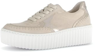Gabor Damen Low-Top Sneaker, Frauen Halbschuhe,Freizeitschuhe,Turnschuhe,Laufschuhe,Freizeit,sportlich,straßenschuhe,Oak/Puder,42 EU / 8 UK