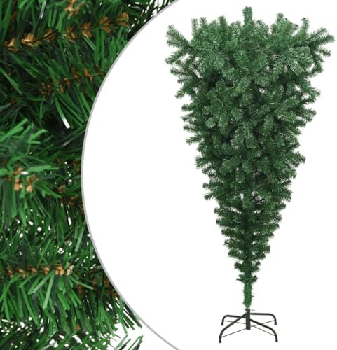 Lauuoeriau Dekor, Saisonale & Feiertagsdekorationen, Weihnachtsbäume Upside-down Künstlicher Weihnachtsbaum mit Ständer Grün 240 cm