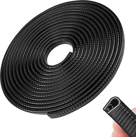 Tunejoy Protector de Puerta de Coche Protección de Bordes Tira de Coche en Forma de U de Goma para Sedanes Camiones SUV MPV Barcos 5 Metros