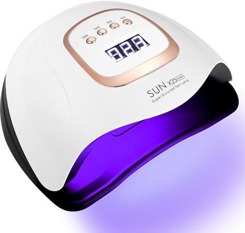 JOFLVA Lampada UV LED Unghie, 380W Professionale Semipermanente Curare Rapidamente Pedicure Fornetto Unghie per Tutti i Smalti, Automatico Sensore e Schermo 4 Timer per Manicure a Casa e in Salone