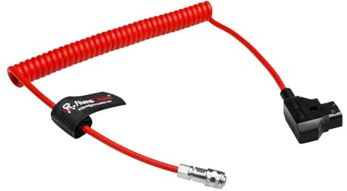 Alvin's Cables BMPCC 4K-Stromkabel, D-Tap auf 2-polige Buchse, ultraweiches Spiralkabel für Blackmagic Pocket Cinema Camera 4K/6K