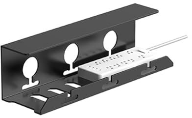 Duyeuau Support de multiprises rétractable pour rangement de câbles de bureau