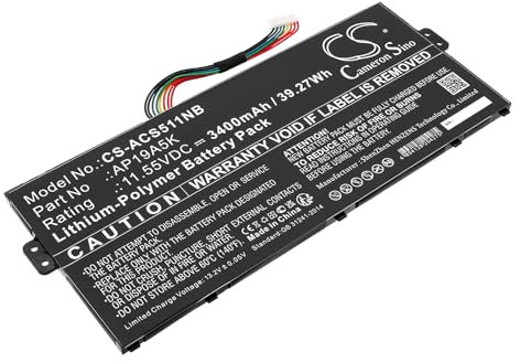 CS - Batería de repuesto para Acer Chromebook Spin 511 R752T-C3M5, Chromebook Spin 511 R752T-C6LD, Chromebook Spin 511 R752T-C2YP, Chromebook Spin 511 R752T-C6MW, Chromebook Spin 511 R752T-C0KX